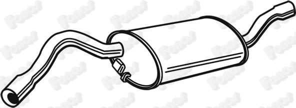 Fonos 612864 - Глушник вихлопних газів кінцевий autocars.com.ua