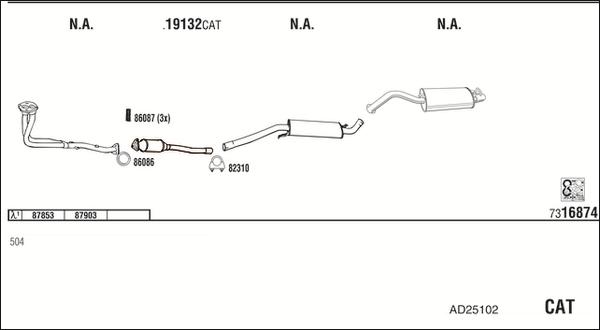 Fonos AD25102 - Система випуску ОГ autocars.com.ua