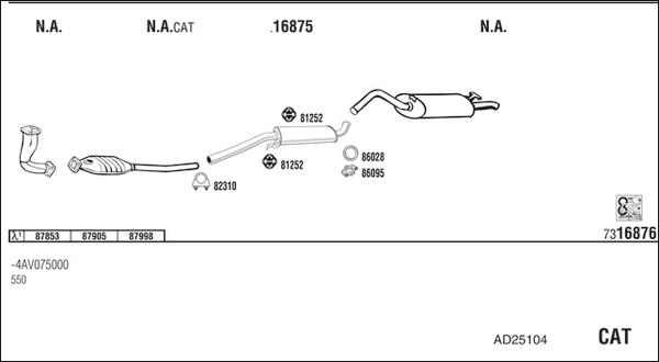 Fonos AD25104 - Система випуску ОГ autocars.com.ua