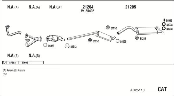 Fonos AD25110 - Система випуску ОГ autocars.com.ua