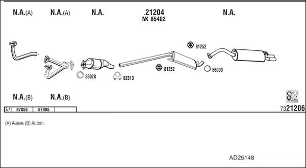 Fonos AD25148 - Система випуску ОГ autocars.com.ua