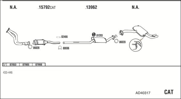 Fonos AD40317 - Система випуску ОГ autocars.com.ua