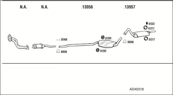 Fonos AD40318 - Система випуску ОГ autocars.com.ua