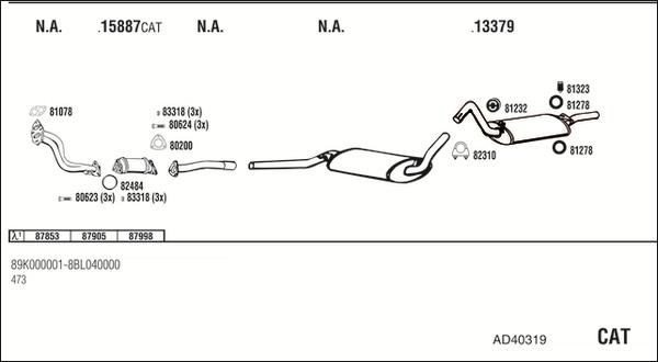 Fonos AD40319 - Система випуску ОГ autocars.com.ua