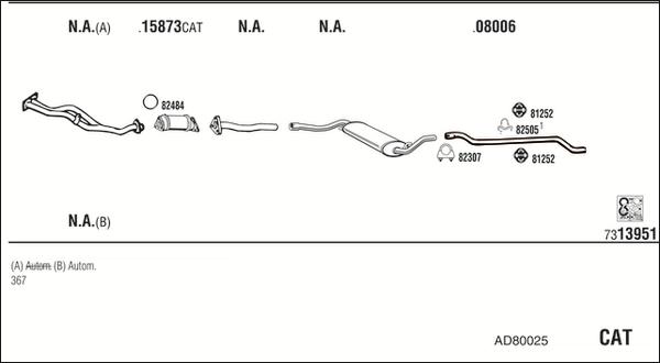 Fonos AD80025 - Система випуску ОГ autocars.com.ua