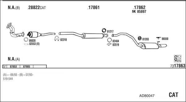 Fonos AD80047 - Система випуску ОГ autocars.com.ua