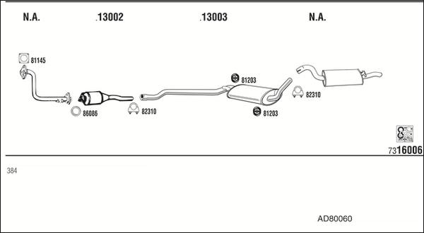 Fonos AD80060 - Система випуску ОГ autocars.com.ua