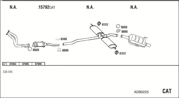 Fonos AD80225 - Система випуску ОГ autocars.com.ua
