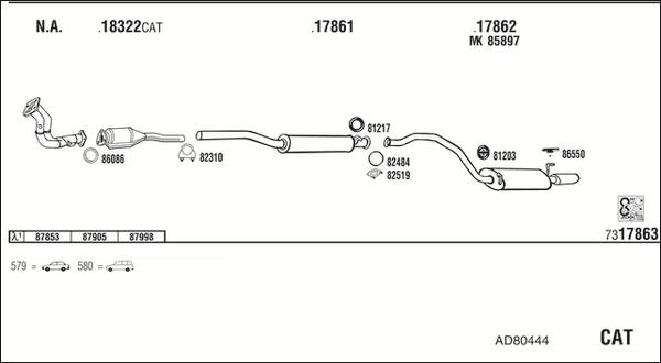 Fonos AD80444 - Система випуску ОГ autocars.com.ua