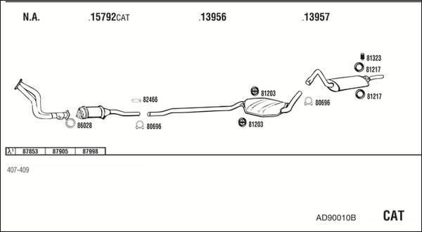 Fonos AD90010B - Система випуску ОГ autocars.com.ua