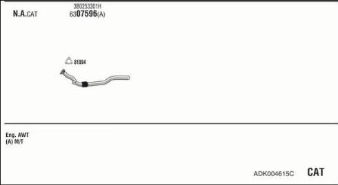 Fonos ADK004615C - Система випуску ОГ autocars.com.ua