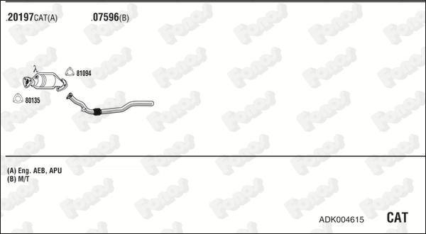 Fonos ADK004615 - Система випуску ОГ autocars.com.ua