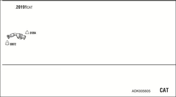 Fonos ADK005605 - Система випуску ОГ autocars.com.ua