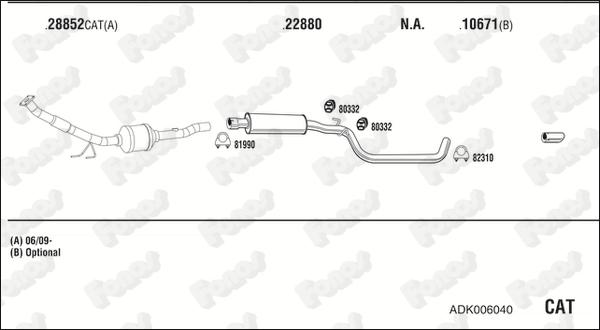 Fonos ADK006040 - Система випуску ОГ autocars.com.ua