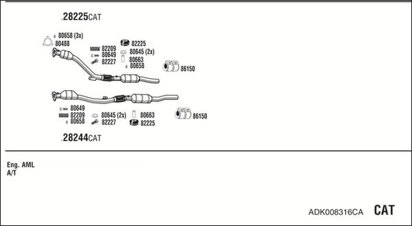 Fonos ADK008316CA - Система випуску ОГ autocars.com.ua