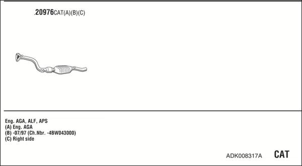Fonos ADK008317A - Система випуску ОГ autocars.com.ua
