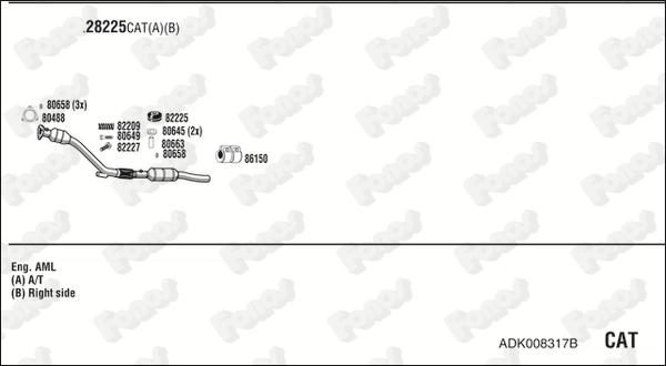 Fonos ADK008317B - Система випуску ОГ autocars.com.ua