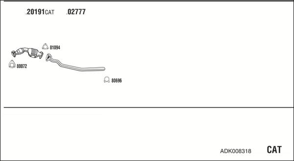 Fonos ADK008318 - Система випуску ОГ autocars.com.ua