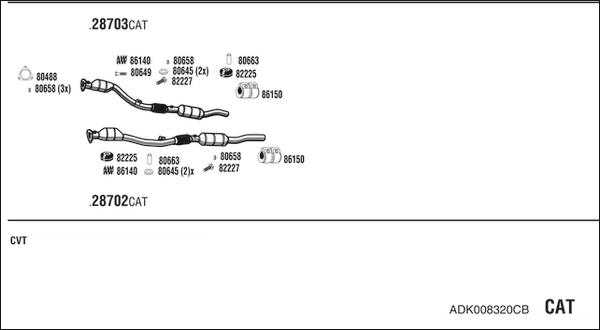 Fonos ADK008320CB - Система випуску ОГ autocars.com.ua