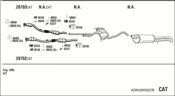 Fonos ADK008352CB - Система випуску ОГ autocars.com.ua