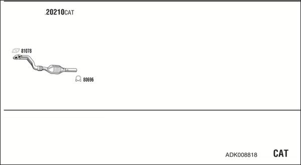 Fonos ADK008818 - Система випуску ОГ autocars.com.ua