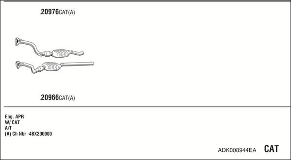Fonos ADK008944EA - Система випуску ОГ autocars.com.ua