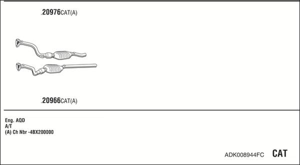 Fonos ADK008944FC - Система випуску ОГ autocars.com.ua