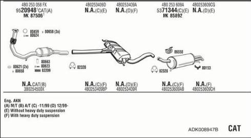 Fonos ADK008947B - Система випуску ОГ autocars.com.ua