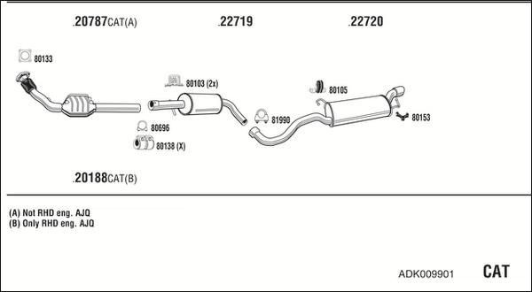 Fonos ADK009901 - Система випуску ОГ autocars.com.ua