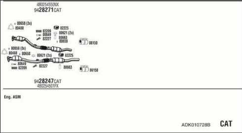 Fonos ADK010728B - Система випуску ОГ autocars.com.ua