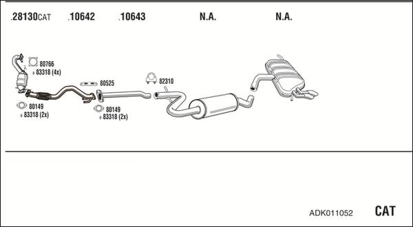 Fonos ADK011052 - Система випуску ОГ autocars.com.ua