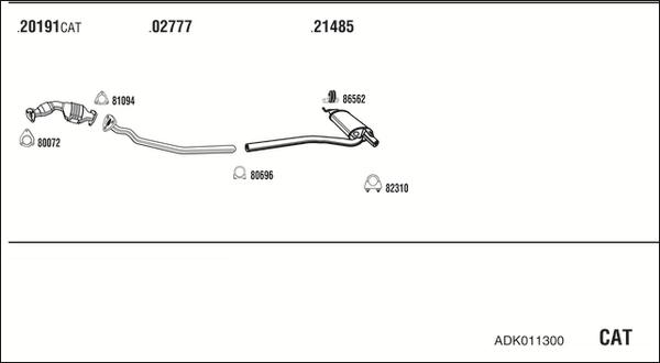 Fonos ADK011300 - Система випуску ОГ autocars.com.ua
