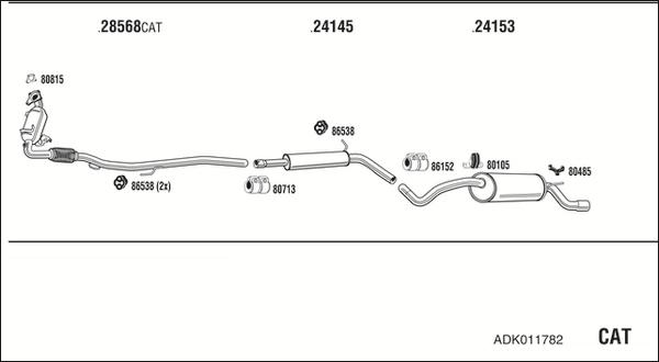 Fonos ADK011782 - Система випуску ОГ autocars.com.ua