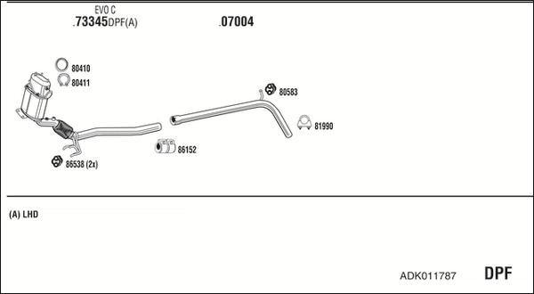 Fonos ADK011787 - Система випуску ОГ autocars.com.ua