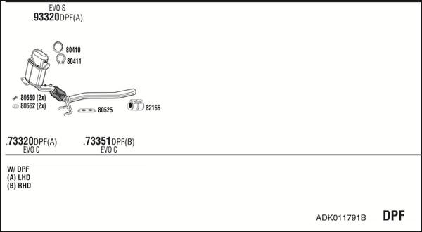 Fonos ADK011791B - Система випуску ОГ autocars.com.ua