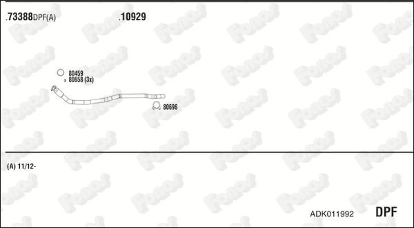 Fonos ADK011992 - Система випуску ОГ autocars.com.ua