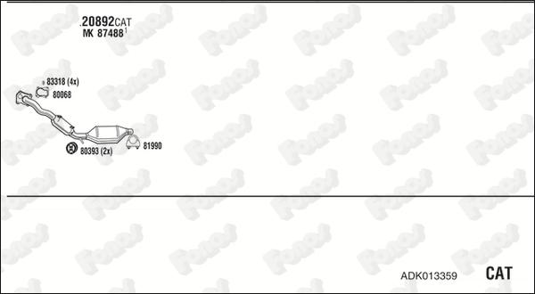 Fonos ADK013359 - Система випуску ОГ autocars.com.ua