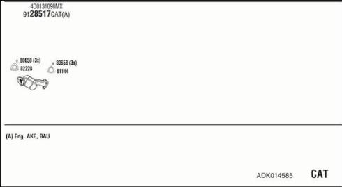 Fonos ADK014585 - Система випуску ОГ autocars.com.ua