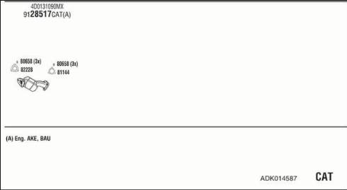 Fonos ADK014587 - Система випуску ОГ autocars.com.ua