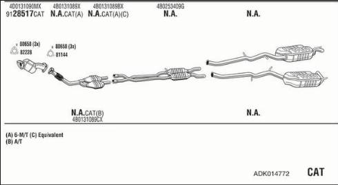 Fonos ADK014772 - Система випуску ОГ autocars.com.ua