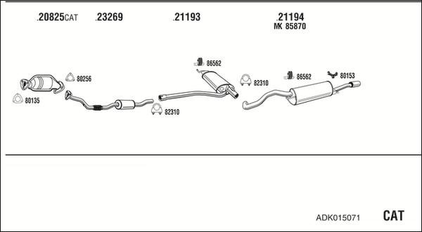 Fonos ADK015071 - Система випуску ОГ autocars.com.ua