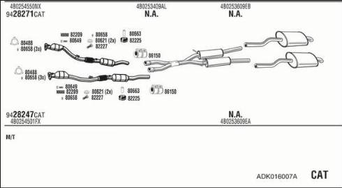 Fonos ADK016007A - Система випуску ОГ autocars.com.ua