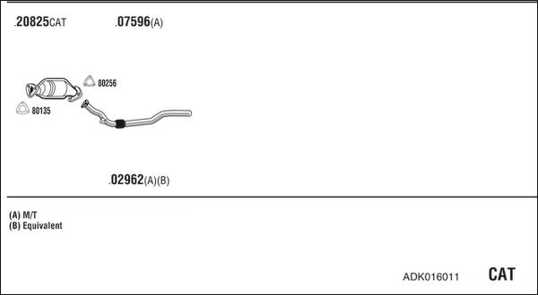 Fonos ADK016011 - Система випуску ОГ autocars.com.ua