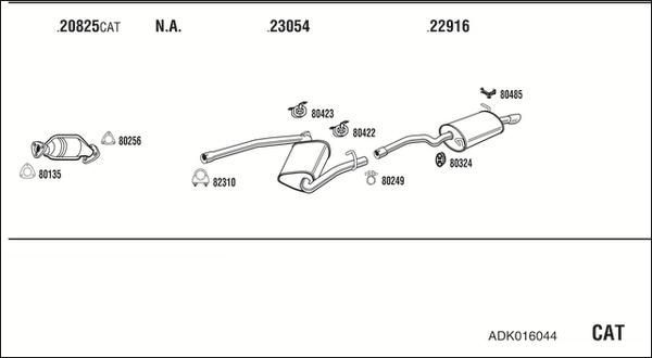 Fonos ADK016044 - Система випуску ОГ autocars.com.ua