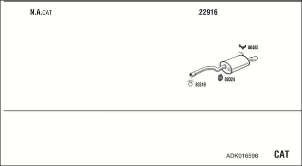 Fonos ADK016596 - Система випуску ОГ autocars.com.ua