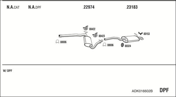 Fonos ADK016602B - Система випуску ОГ autocars.com.ua
