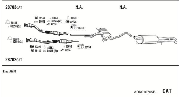 Fonos ADK016705B - Система випуску ОГ autocars.com.ua