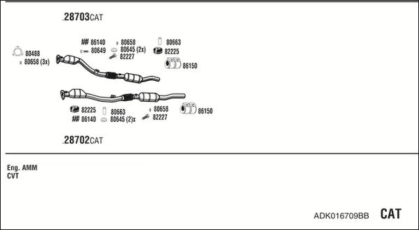 Fonos ADK016709BB - Система випуску ОГ autocars.com.ua