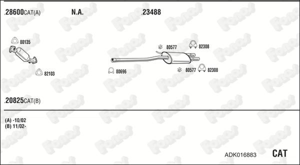Fonos ADK016883 - Система випуску ОГ autocars.com.ua