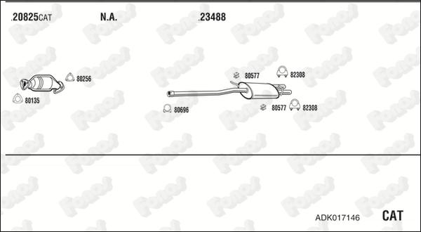 Fonos ADK017146 - Система випуску ОГ autocars.com.ua
